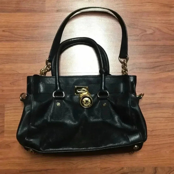 Michael Kors Hamilton Black Medium Handbag - Picture 5 of 8